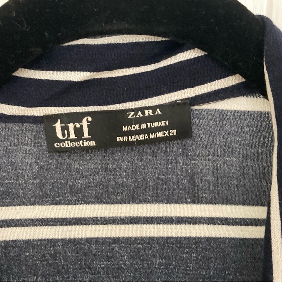 Zara trf Blu and white striped top - Picture 2 of 7